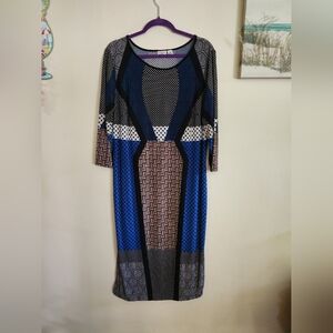 Cato Plus Size Midi Dress 14/16W Black Blue